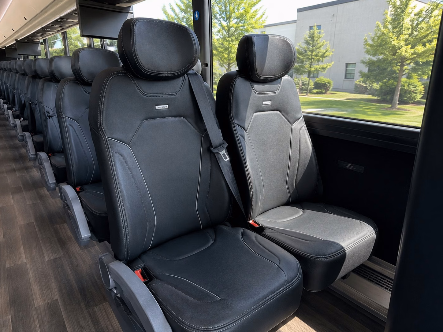 56 passenger charter bus interior
